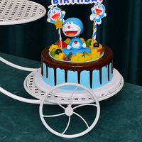 Présentoir créatif pour gâteaux de mariage et d'anniversaire, support à dessert en forme de vélo à trois niveaux