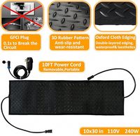 MEGA YUNENG Tapis chauffant anti-givre en caoutchouc TPU antidérapant 10x48 pouces 240W 110V pour la ferme, les allées extérieures et les marches en hiver