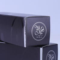 Boîte d'emballage personnalisée pour crème hydratante multi-effets avec gaufrage, revêtement brillant et finition noire premium
