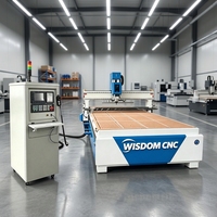 Machine de fraisage CNC industrielle Wisdom CNC 2060 ATC avec changeur d'outils automatique, entraînement par servomoteur, broche haute vitesse pour ACP, ACM, aluminium