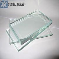 Panneau en verre trempé transparent de 10 mm d'épaisseur pour dessus de table en verre industriel, structure solide, résistant aux rayures et à usage scolaire