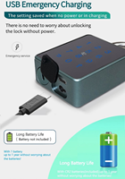 Cadenas intelligent en alliage de zinc avec fonction d'alarme anti-effraction améliorée, mot de passe TTLOCK, carte RFID, clé