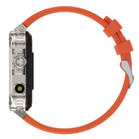KR100 Herren Outdoor Smartwatch 1200mAh Akku 2,01 Zoll HD-Bildschirm BT-Anruf LED-Taschenlampe 1ATM Wasserdicht 107 Sportmodi OEM