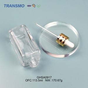 OEM Empty 110ml Square Glass Dropper Serum Oil Bottle Custom Made Skincare Serum Glass Bottle Bottle Manufacturer - Product Image 3