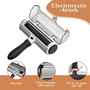 Removable <b>Reusable</b> <b>Lint</b> and Pet Hair Remover <b>Roller</b> Cleaner Pets Dog Cat Hair Remover Comb Brush for Cat <b>Lint</b> Cleaning - Product Image 6