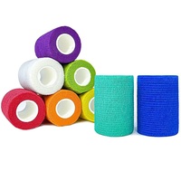Vendaje adhesivo para uso médico de fábrica, cinta de vendaje elástico de 4,5 M, no tejido, de color