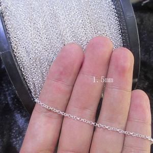 <span class=keywords><strong>Chaîne</strong></span> Rolo en Argent Sterling 925 de 1,5 mm, 2 mm, 3 mm, 4 mm pour la Fabrication de Bijoux et Colliers - Product Image 2