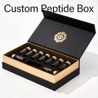 Boîtes rigides personnalisées pour l'emballage de peptides, boîte cadeau haut de gamme, impression en bronze pour les compléments de peptides de collagène (usage médical)