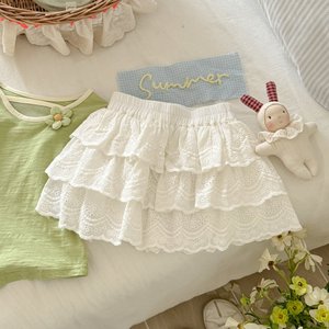 Girls Princess Dress Cap Sleeve Breathable Summer Cake Skirt Dress For Toddler Baby Girl Fashionable White Layered Dress - Product Image 2