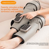 Vente directe d'usine, masseur de jambes chauffant sans fil à compression d'air pliable, à longue autonomie de batterie, avec contrôle de la pression