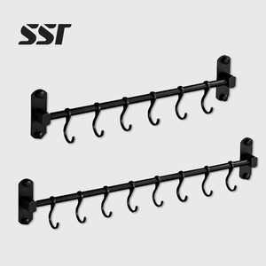 Hardware Organizer <b>Kitchen</b> & Bathroom Hanger 10 <b>Hooks</b> Multifunction Wall Mounted Metal Aluminum <b>Hooks</b> - Product Image 1