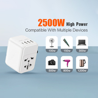 Adaptateur de voyage universel Worldplug International avec chargeur USB et prise électrique, adaptateur de voyage universel avec type-C