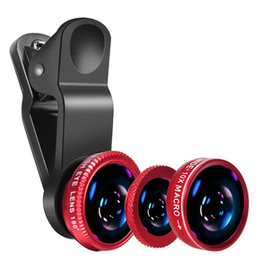 Objectif de téléphone 3-en-1 économique de bonne qualité : Fisheye, grand angle 0.67x et macro, compatible avec l'impression de logo - Product Image 1