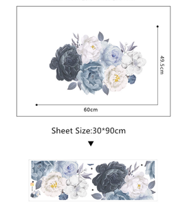 3 couleurs <span class=keywords><strong>Blanc</strong></span> Bleu <span class=keywords><strong>Noir</strong></span> Pivoine Papier Peint Élégant Fleurs Papier Peint <span class=keywords><strong>Pour</strong></span> <span class=keywords><strong>Chambre</strong></span> Maison Chaleureuse Décoration <span class=keywords><strong>Stickers</strong></span> Muraux - Product Image 6