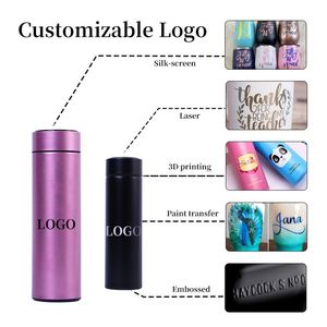 Double Digital Vacuum Insulation 500ml Thermo Tumbler Stainless Steel Smart Water <b>Bottle</b> with LED Temperature Display - Product Image 4