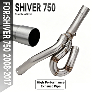 Para Shiver750 SL750 Shiver <span class=keywords><strong>750</strong></span> GT750 2008-2017: Sistema de escape para motocicleta, tubo de conexión, eliminador de escape mejorado - Product Image 1