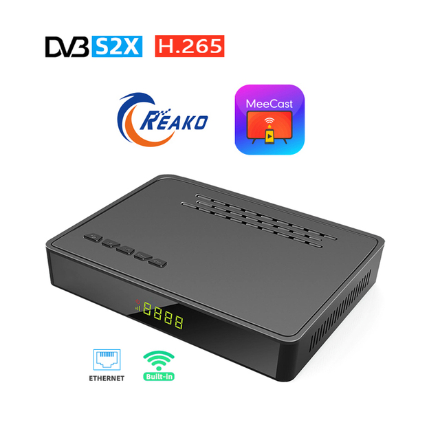 DVB-S2/S2X HEVC H.265 Satellite TV Receivers FTA Digital IP TVBOX GX6607 Free to air Digital Built-in WiFi with RJ45 Set-top Box