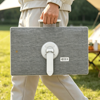 Téléviseur intelligent portable 25 pouces, écran tactile, blanc, 1080P, certifié EDLA, caméra 13MP, batterie intégrée 9800mAh, Android 15, 6+128G