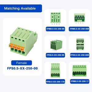 Fabriekslevering 2.5Mm/2.54Mm Klein Pitch Groen Zwart Pluggable Terminal Block Connector Plug In Type Voor Industriële Bedrading - Product Image 2