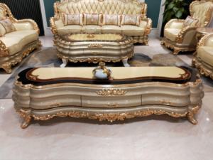 Juego de sofás ZX07 Golden Chesterfield, muebles individuales para sala de estar con marco de madera y <span class=keywords><strong>cama</strong></span> de estilo árabe con relleno de esponja - Product Image 5