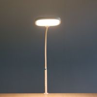 Lampe de bureau LED électrique flexible pour salle de lecture, bureau et étude, en aluminium, avec fonction de mémoire, moderne, à intensité variable, pour protéger les yeux, lampe de table blanche