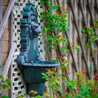 Fontaine d'eau de bain à tête de Lion murale, résistante et Antique