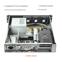 Casing Komputer Tower 2U Full-Height Industrial Control Steel Panel 480 Deep Horizontal Plug-In Server 3070 ATX Stok Samping