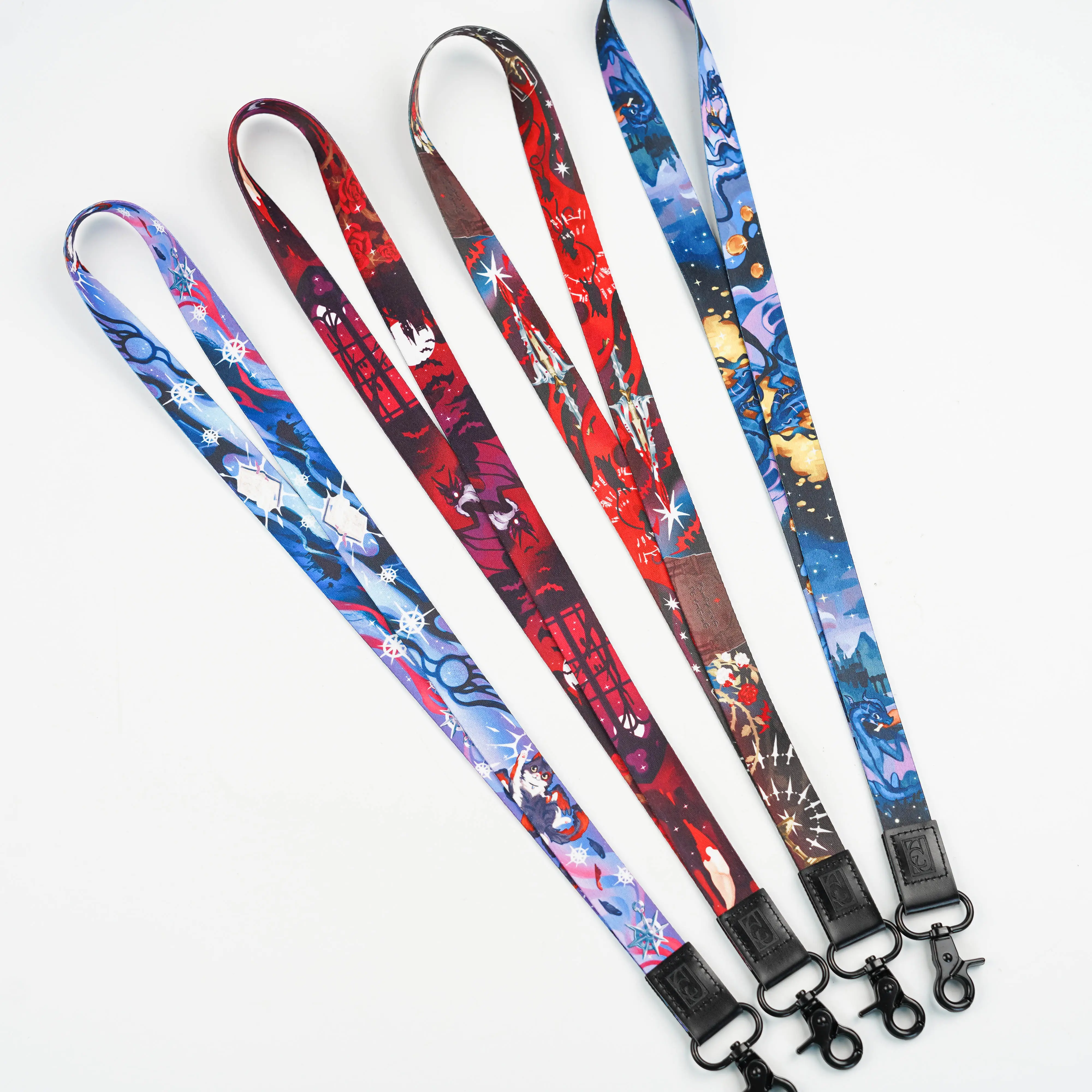 Polyester Anime Lanyard Custom Sublimation Lanyards Phone Strap with Safety Buckle