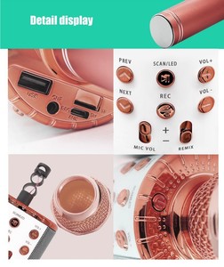 wireless microphone professional karaoke speaker consender handheld microfone LED light radio mikrofon studio record mic - Product Image 5