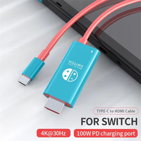 Cable USB C a FHD 4K para Switch/Switch 2, MacBook, iPad. Cable de Conversión de Switch a Pantalla de TV, Compatible con Carga Rápida PD de 100W