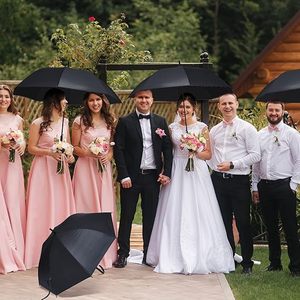 Đám cưới lãng mạn phong cách thanh ô dù lớn Windproof bong bóng mưa ô dù với <span class=keywords><strong>J</strong></span> móc xử lý cho cô dâu chú rể Quà Tặng - Product Image 5