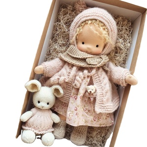 Muñeco Waldorf de Algodón Hecho a Mano, Peluche de Peluche para Niña, Juguete para Dormir, Regalo de Cumpleaños - Product Image 1
