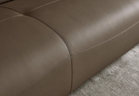 Ensemble de canapés de salon de luxe minimaliste italien haut de gamme en cuir véritable inclinable et modulable pour appartement/maison