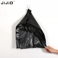 Sacs de courses en plastique noir JIJID, sacs en plastique à poignée pour supermarché, sacs d'emballage pour la vente au détail, personnalisables