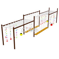 Moetry Kids Outdoor Monkey Bar Cadre de balançoire en métal Équipement d'escalade Aire de jeux pour enfants d'âge préscolaire