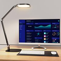 Lámpara de Escritorio LED para Oficina, 3 Temperaturas de Color, 10 Niveles de Brillo, Luz para Computadora, Trabajo desde Casa, Conferencias Zoom, Iluminación para Deportes Electrónicos