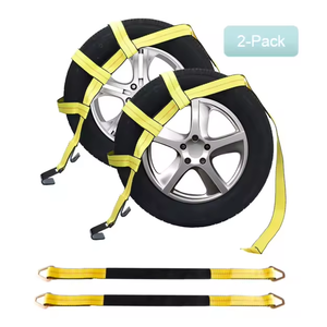 Sangles de remorquage Gyatso 100 % polyester avec crochets plats et système de fixation à cliquet, charge maximale de 50 lb pour modèles AC ACE 1998-2016 - Product Image 2