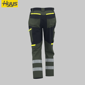 Yansıtıcı şeritler ile emniyet açık yürüyüş pantolon Rip dayanıklı tulum Britches çok cepler iş kargo pantolon - Product Image 2