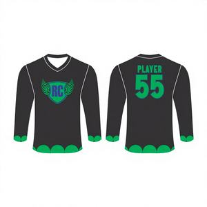 Maillot de football vintage thaïlandais imprimé avec logo personnalisé, manches longues, 100 % polyester, qualité supérieure, facile à expédier, personnalisable - Product Image 1