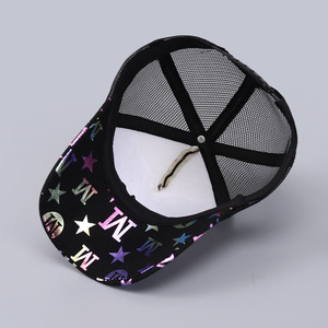 Gorra Trucker con Impresión Holográfica de Estrellas y Letras, Malla Transpirable, Logotipo OEM ODM, Uso Diario, Venta al Por Mayor - Product Image 3