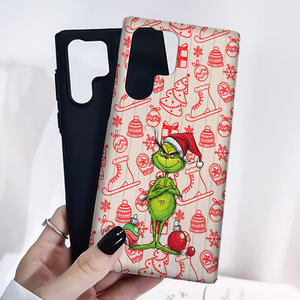 Happy Christmas due in uno cassa del telefono di sublimazione per <span class=keywords><strong>Samsung</strong></span> per Galaxy S23 Ultra S24 S25-Santa Claus e Design ad albero - Product Image 5