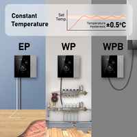 Termostat Tuya pintar, kontrol telepon Wifi untuk sistem pemanas bawah lantai dan sistem pemanas boiler gas dengan layar sentuh digital