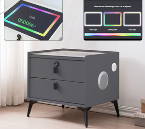 Hiện đại đầu giường da kết thúc thông minh đầu giường với không dây sạc LED ánh sáng nội thất phòng ngủ - Product Image 4