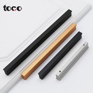 TOCO Brushed Steel Kitchen <strong>Door</strong> Handles Aluminum Handle Profile Kitchen Brass Furniture Handle - Product Image 6