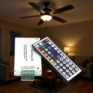 Controlador LED DC 12-24V con control remoto para ventiladores de techo LED con función de regulación de intensidad - Product Image 2