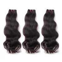 Extensions de cheveux naturels à clipser MLW LXD27, Remy indien, ondulation naturelle, trame simple, clips roses, double épaisseur, 100g