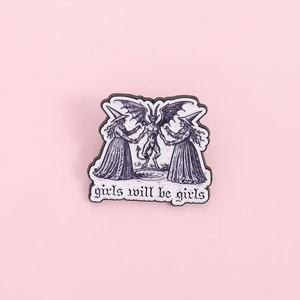 Broche de solapa de esmalte personalizado estilo gótico punk para chicas, divertido, feminista, bruja, gótico, con fundición UV - Product Image 3