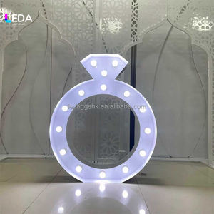 LEDA Letra Luminosa LED de Metal en Forma de Anillo de 4 pies para Decoración de Fondo de Bodas y Fiestas de Cumpleaños - Product Image 6