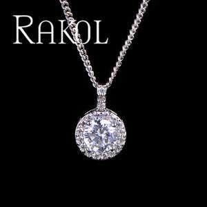 RAKOL NP060 Sterling Silver Zircon Adjustable <b>Accessories</b> Necklace - Product Image 2