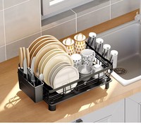 Égouttoir à vaisselle vertical en métal YuShu pour évier de cuisine, support à ustensiles, rangement, design moderne, étanche, détachable, antirouille